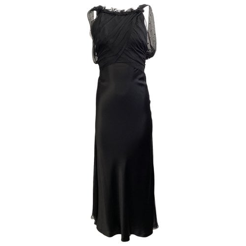 Pre-owned Nina Ricci Silk Dress In Black