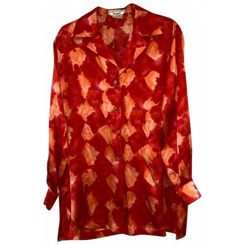 Pre-owned Escada Silk Blouse In Red