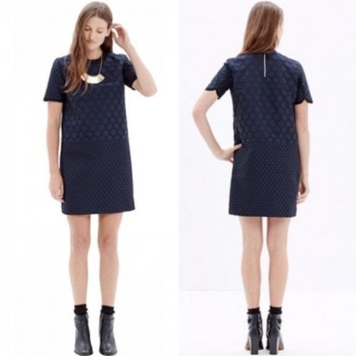 Pre-owned Madewell Mini Dress In Blue