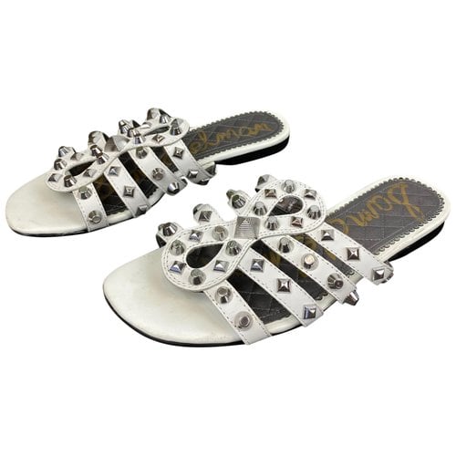 Pre-owned Sam Edelman Leather Sandals In White