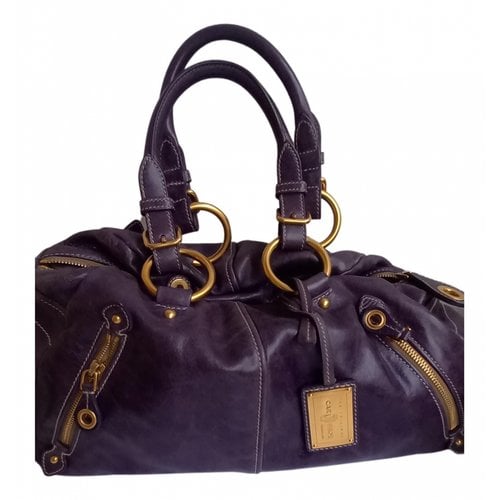Pre-owned Carshoe Leather Handbag In Purple