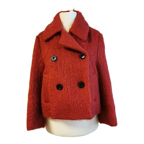 Pre-owned Dorothee Schumacher Wool Caban In Red