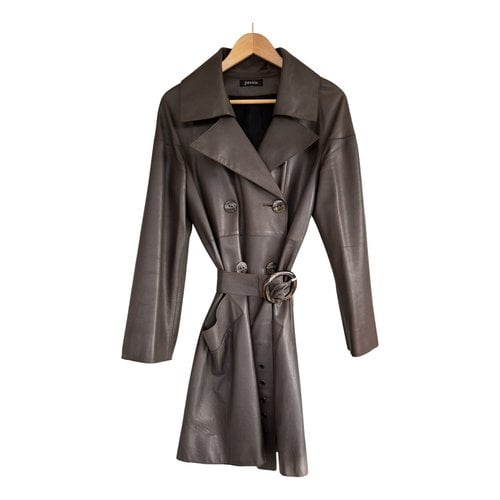 Pre-owned Jitrois Leather Coat In Beige