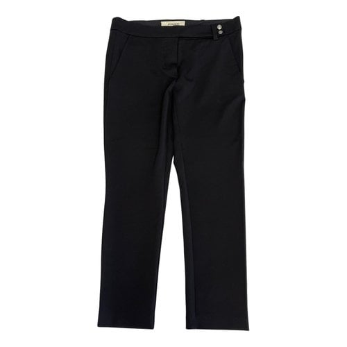 Pre-owned Pinko Trousers In Black
