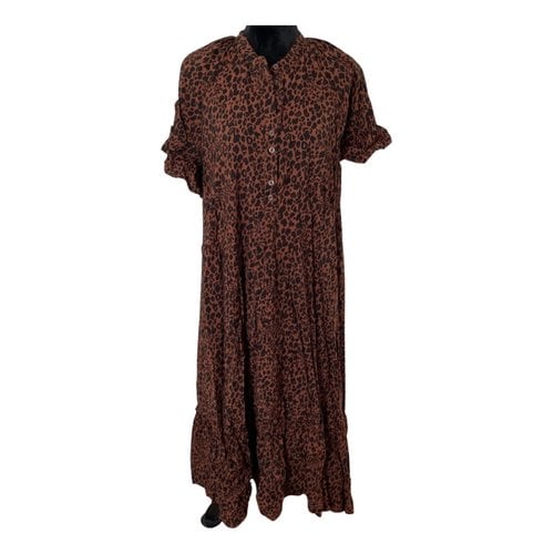 Pre-owned Anthropologie Maxi Dress In Brown