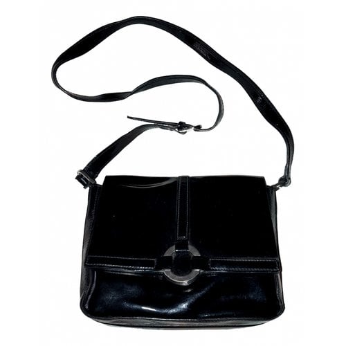 Pre-owned Lk Bennett Patent Leather Crossbody Bag In Black