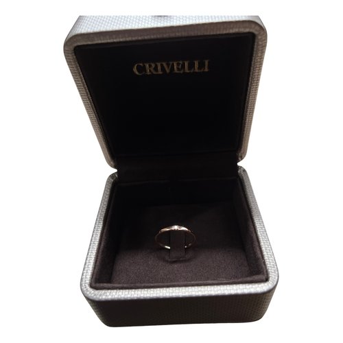 Pre-owned Crivelli Pink Gold Ring In Silver
