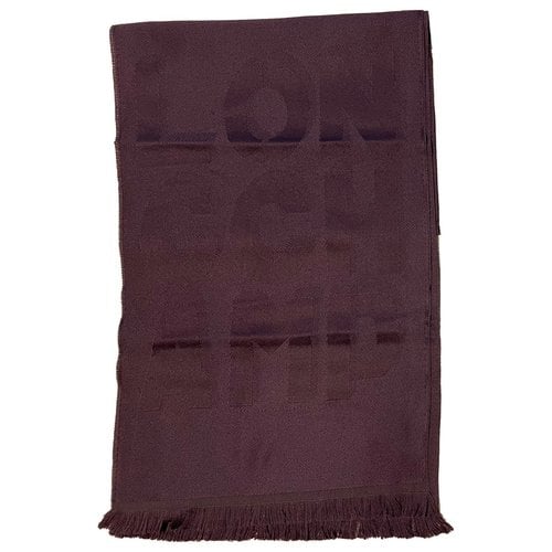 Pre-owned Longchamp Wool Scarf & Pocket Square In Purple