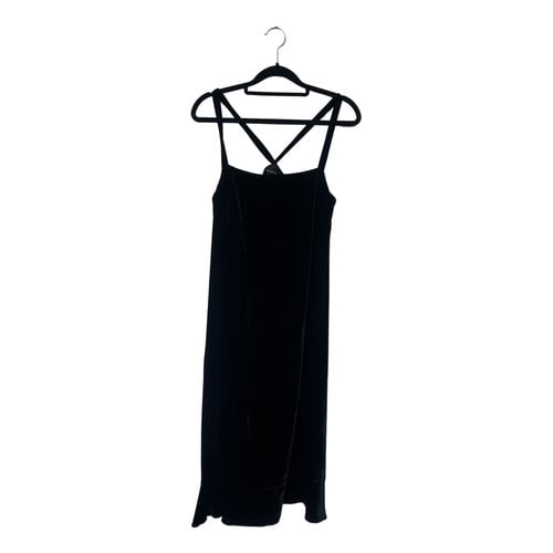 Pre-owned Joseph Velvet Mid-length Dress In Black