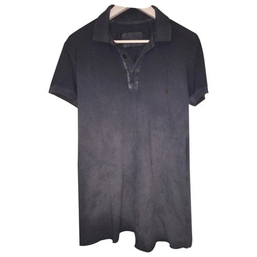 Pre-owned Allsaints Polo Shirt In Navy