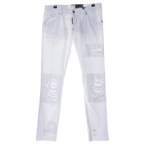 Pre-owned Dsquared2 Boyfriend Jeans In White