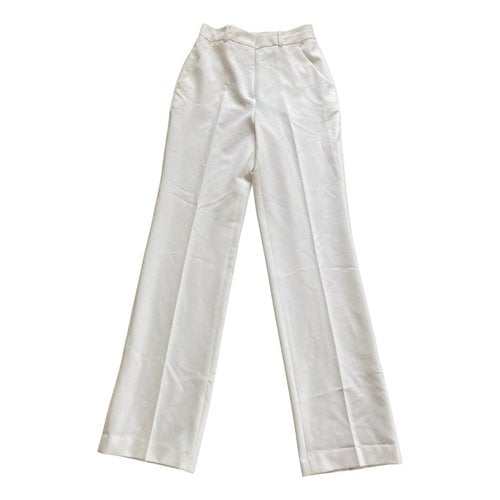 Pre-owned A.l.c Straight Pants In White