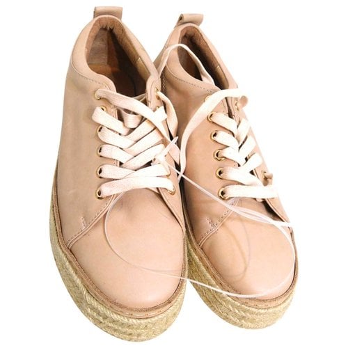 Pre-owned Alias Mae Leather Trainers In Pink