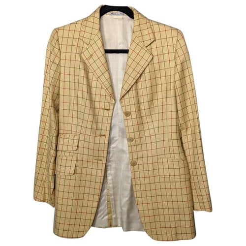 Pre-owned Burberry Silk Jacket In Yellow
