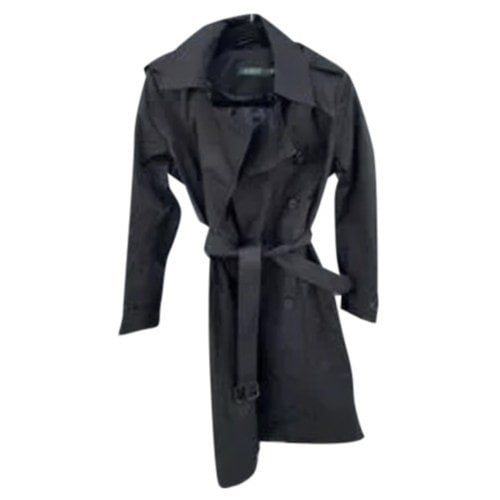 Pre-owned Lauren Ralph Lauren Trench Coat In Black