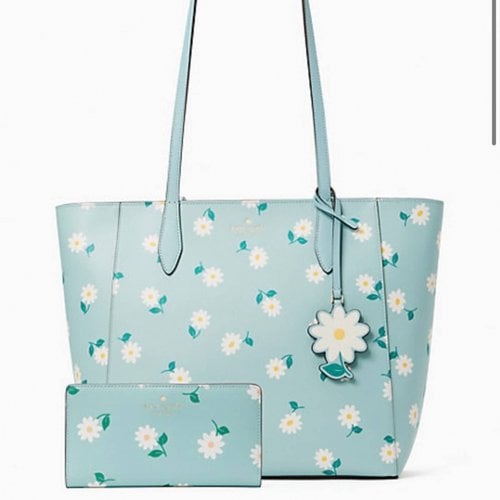 Pre-owned Kate Spade Leather Tote In Blue