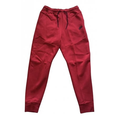 Pre-owned Nike Trousers In Red