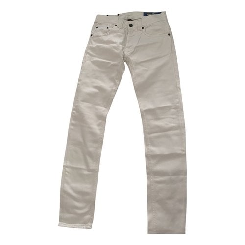 Pre-owned Dondup Slim Jeans In White