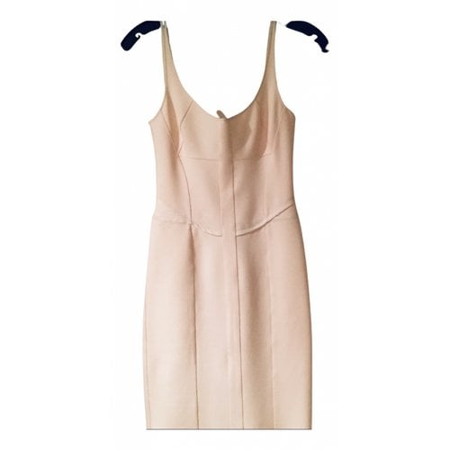 Pre-owned Narciso Rodriguez Wool Mid-length Dress In Pink
