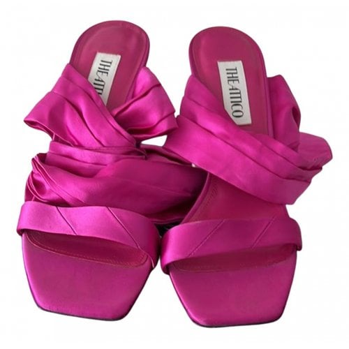 Pre-owned Attico Cloth Sandals In Pink