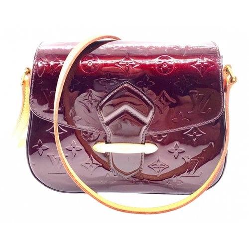 Pre-owned Louis Vuitton Bellflower Patent Leather Crossbody Bag In Burgundy