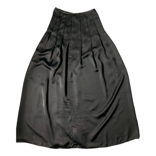 Pre-owned Louis Vuitton Maxi Skirt In Black