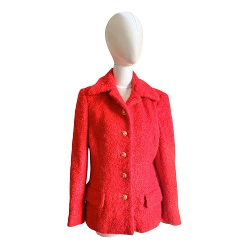 Pre-owned Celine Wool Jacket In Red