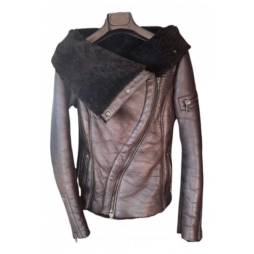 Pre-owned Ash Leather Jacket In Black