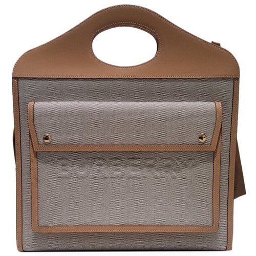 Pre-owned Burberry Cloth Handbag In Brown