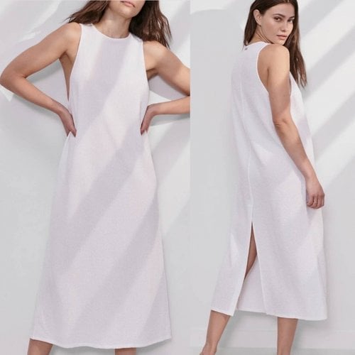 Pre-owned Lunya Maxi Dress In White