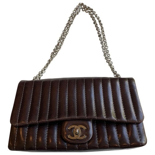 Pre-owned Chanel Trendy Cc Leather Crossbody Bag In Brown