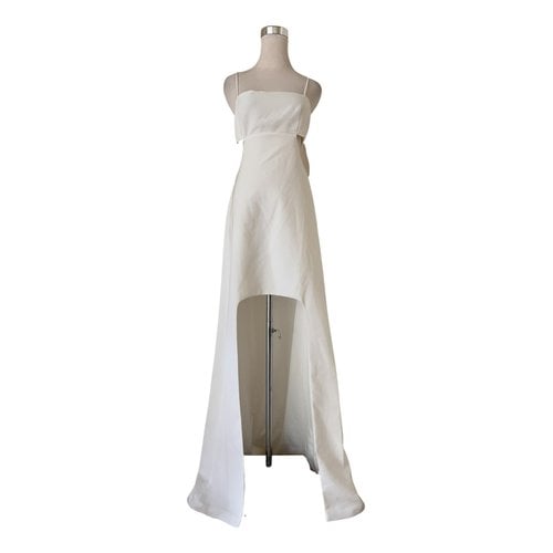 Pre-owned Halston Dress In White