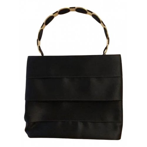 Pre-owned Ferragamo Silk Handbag In Black
