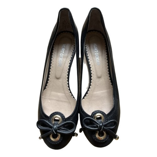 Pre-owned Kurt Geiger Leather Ballet Flats In Black