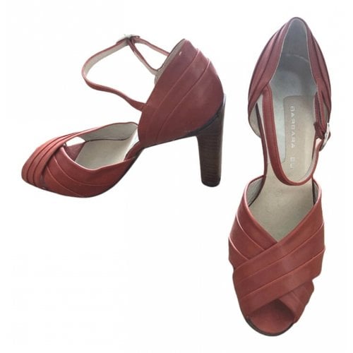 Pre-owned Barbara Bui Leather Sandals In Red