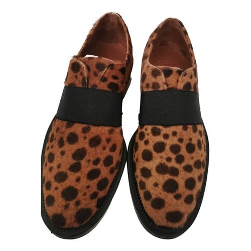 Pre-owned Givenchy Leather Flats In Brown