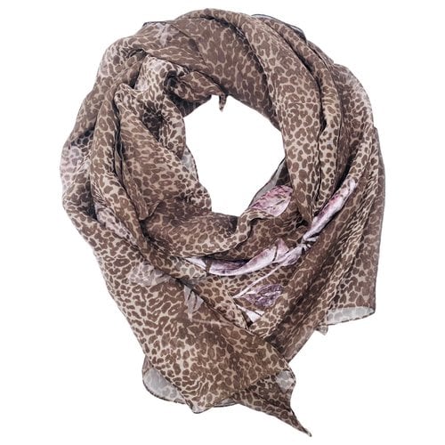 Pre-owned Les Copains Silk Stole In Brown