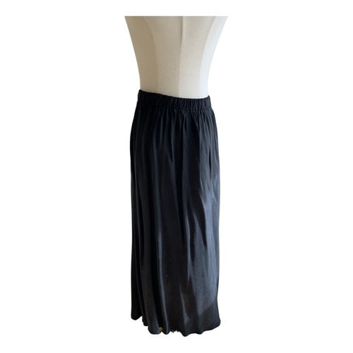 Pre-owned American Vintage Silk Mid-length Skirt In Black