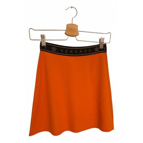 Pre-owned Versace Mini Skirt In Orange