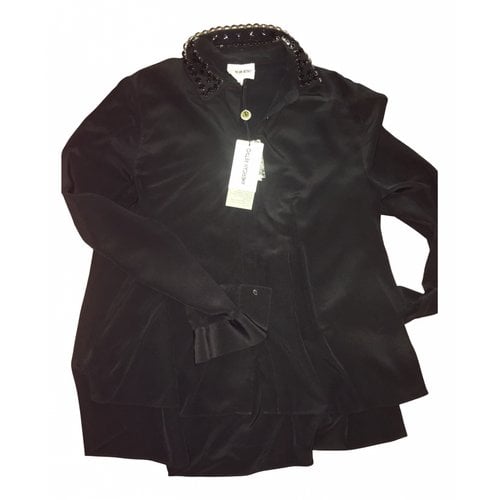 Pre-owned American Retro Silk Blouse In Black