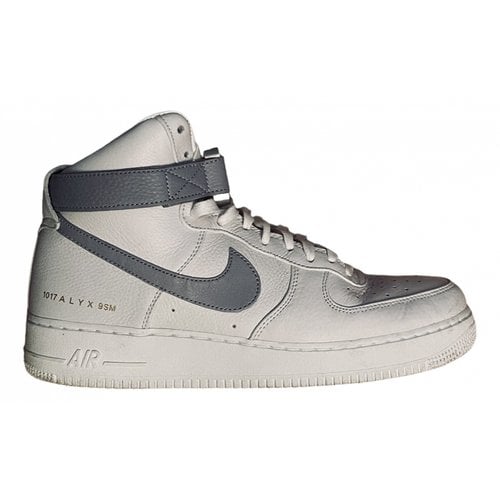 Pre-owned Alyx Leather High Trainers In White