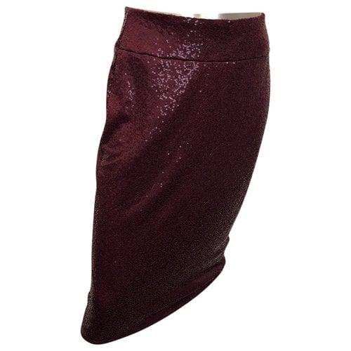 Pre-owned Kensie Mid-length Skirt In Burgundy