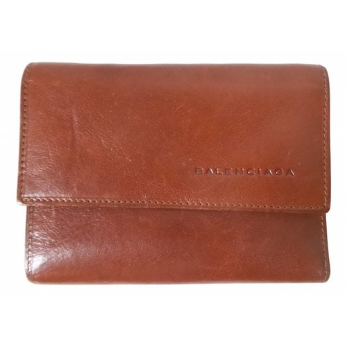 Pre-owned Balenciaga Leather Wallet In Camel