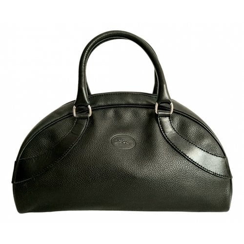 Pre-owned Longchamp Leather Handbag In Black