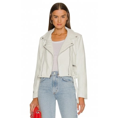 Pre-owned Blanknyc Leather Jacket In White