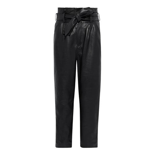 Pre-owned Walter Baker Leather Trousers In Black