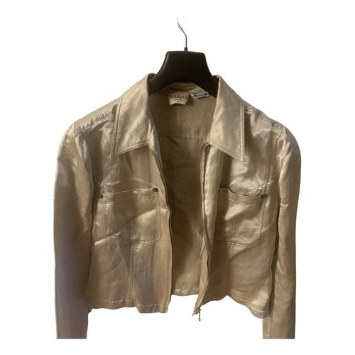 Pre-owned Max & Co Linen Short Vest In Grey