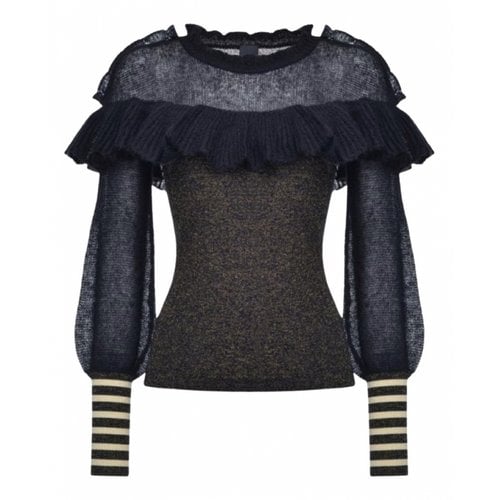 Pre-owned Pinko Cashmere Top In Black