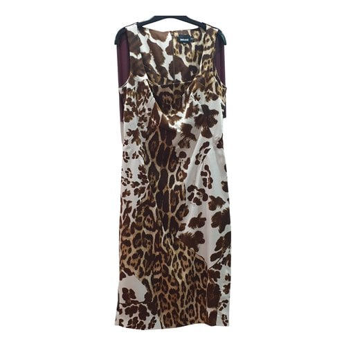 Pre-owned Just Cavalli Dress In Brown