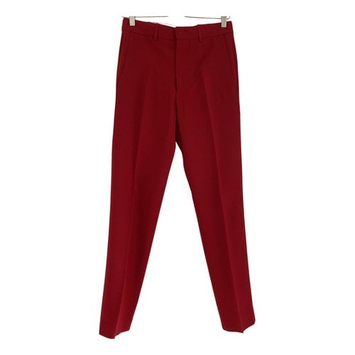 Pre-owned Isabel Marant Étoile Wool Slim Pants In Red